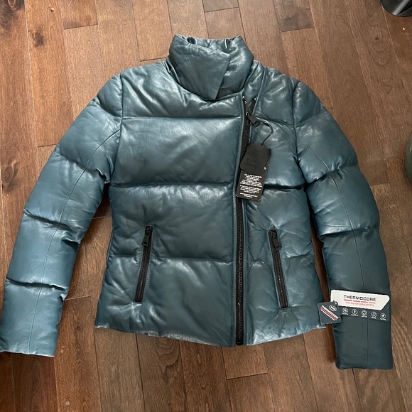 Bod & Christensen leather puffer jacket - Picture 1 of 4